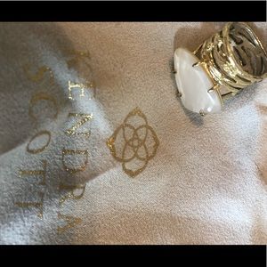 White stone Kendra Scott ring